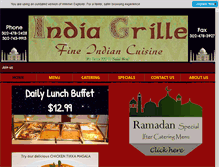 Tablet Screenshot of indiagrille.net